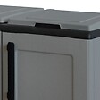 INTEC - Armoire de tri Selectif 3 Sacs Gris - Meuble de Recyclage Int / Ext - Dimensions 102 x 37 x 84 cm - INTEC - vignette