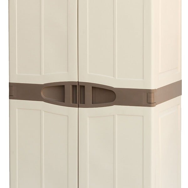 INTEC - Armoire de rangement 2 portes 4 Etagères 70 x 47 x 184cm 4 pieds Charge 100kg max INTEC - large