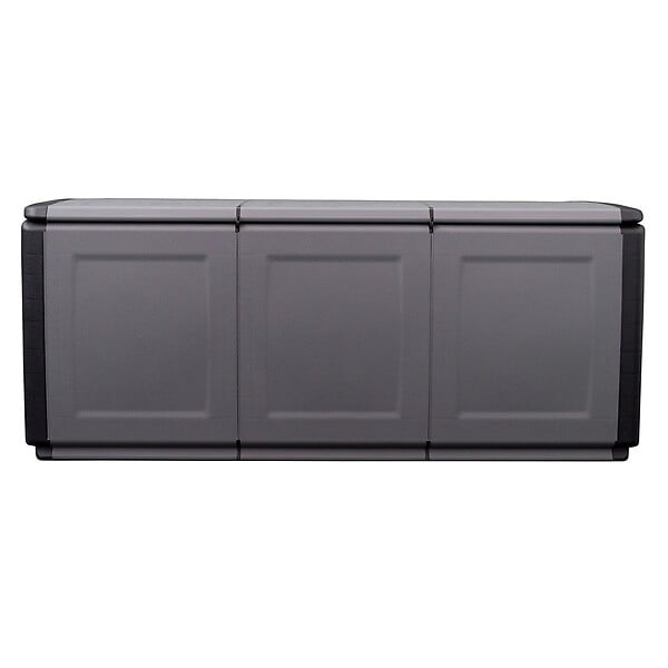INTEC - Coffre de rangement 330L Gris/Noir 138 x 53 x H57cm Poignées de transport polypropylène INTEC - large