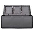 INTEC - Coffre de rangement 330L Gris/Noir 138 x 53 x H57cm Poignées de transport polypropylène INTEC - vignette