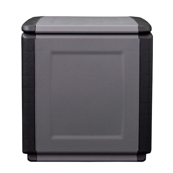 INTEC - Coffre de rangement 130L Gris/Noir 54 x 53 x H57cm Poignées de transport polypropylène INTEC - large