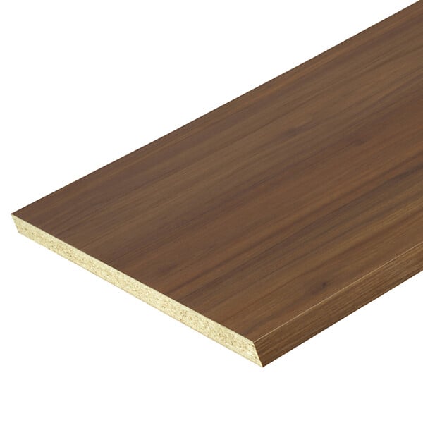 FORESTEA - Plan de travail stratifié CPL Noyer 3020 x 635 x 28 mm - FSC MIXTE 70% - large