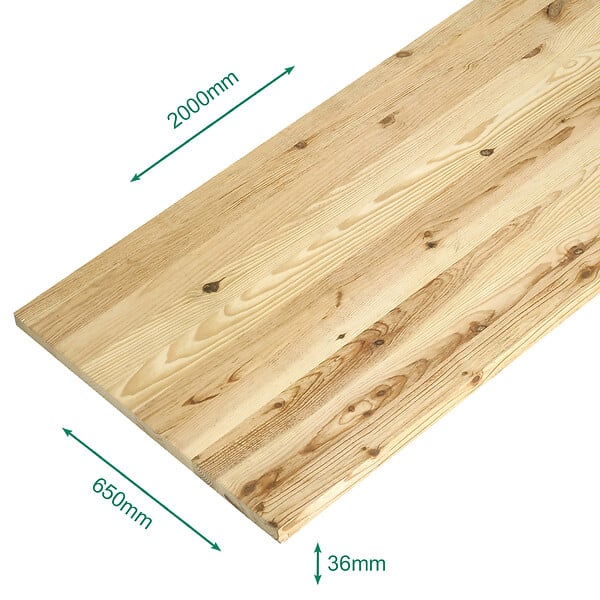 FORESTEA - Plan de travail pin massif 2000 x 800 x 28 mm - FSC MIXTE 70% - large