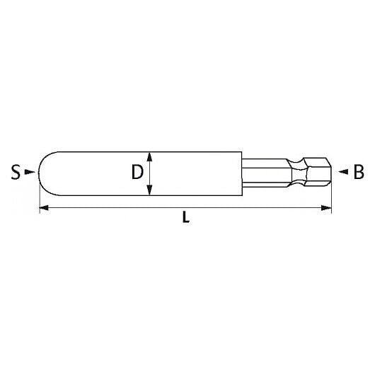 SAM OUTILLAGE - Porte-embouts magnétique 1/4" - 59 mm - large