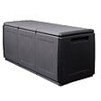 INTEC - Coffre de rangement 330L Gris/Noir 138 x 53 x H57cm Poignées de transport polypropylène INTEC - vignette