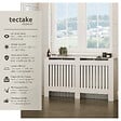 TECTAKE - Cache-radiateur VILA design à lattes avec étagère blanc - vignette