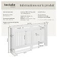 TECTAKE - Cache-radiateur VILA design à lattes avec étagère blanc - vignette