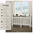 TECTAKE - Cache-radiateur VILA design à lattes avec étagère blanc - vignette