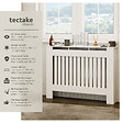 TECTAKE - Cache-radiateur VILA design à lattes avec étagère blanc - vignette