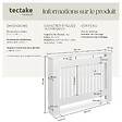 TECTAKE - Cache-radiateur VILA design à lattes avec étagère blanc - vignette