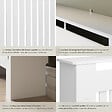 TECTAKE - Cache-radiateur VILA design à lattes avec étagère blanc - vignette