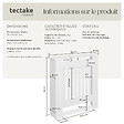 TECTAKE - Cache-radiateur VILA design à lattes avec étagère blanc - vignette