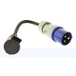 PROTEC - Adaptateur caravane mâle 2P+T vers femelle CEE 17 - Protec - vignette
