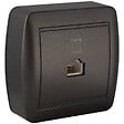SOLERA - Prise RJ45 Cat 6 en saillie - Noir graphite - Solera - vignette