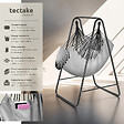 TECTAKE - Fauteuil suspendu ALISON style boho avec une capacité de charge de 160kg gris - vignette