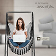 TECTAKE - Fauteuil suspendu ALISON style boho avec une capacité de charge de 160kg gris - vignette