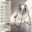 TECTAKE - Fauteuil suspendu ALISON style boho avec une capacité de charge de 160kg beige - vignette