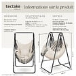 TECTAKE - Fauteuil suspendu ALISON style boho avec une capacité de charge de 160kg beige - vignette