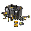 DEWALT - Pack 3 outils 18V DEWALT DCK355P2T-QW Brushless - Perceuse + perforateur + meuleuse + 2 batteries 5Ah Li-Ion + Coffret - vignette