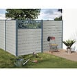 MCCOVER - PANNEAU ALU POUR CLOTURE DECOR POLYGONES L 176cm / l 42,8cm Gris anthracite RAL 7016, l.42,8cm, L.176cm - vignette