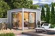 LASITAMAJA - Abri bois Palermo 3 gris clair -28mm- Surface utile 8,67 m2 - vignette