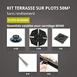 ART GARDEN - kit terrasse sur plots sans revêtement 10m² - finition blanc perle - 50/80 mm - JOUPLAST - vignette