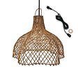 LUMISKY - Suspension Extérieure Rotin Beige D60cm Câble 5m - vignette