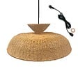 LUMISKY - Suspension Extérieure Rotin Beige D80cm Câble 5m - vignette