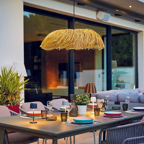 LUMISKY - Suspension HAVANA Extérieure Herbe Marine et Jute D75cm - large