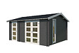 LASITAMAJA - Abri bois carroz2 28mm  anthracite  su15,96m2 - vignette