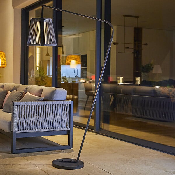 LUMISKY - Lampadaire solaire RAYGLOW en corde H176cm - large