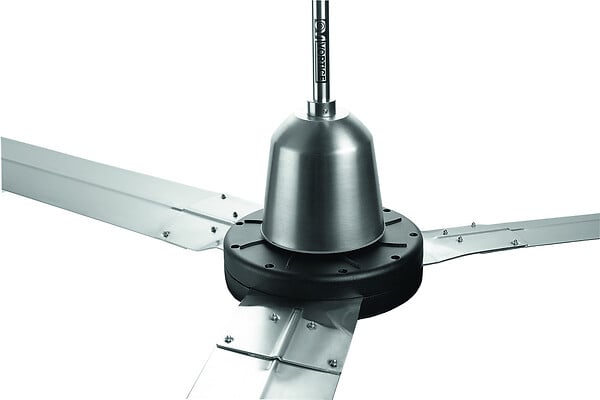 VORTICE - Ventilateur plafonnier réversible en inox Diam 200 cm 85 W débit 22050 m3/h Nordik Heavy Duty Vortice - large