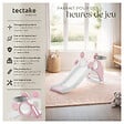 TECTAKE - Toboggan pliable JOY pour enfants avec panier de basket rose - vignette
