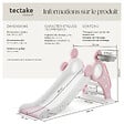 TECTAKE - Toboggan pliable JOY pour enfants avec panier de basket rose - vignette