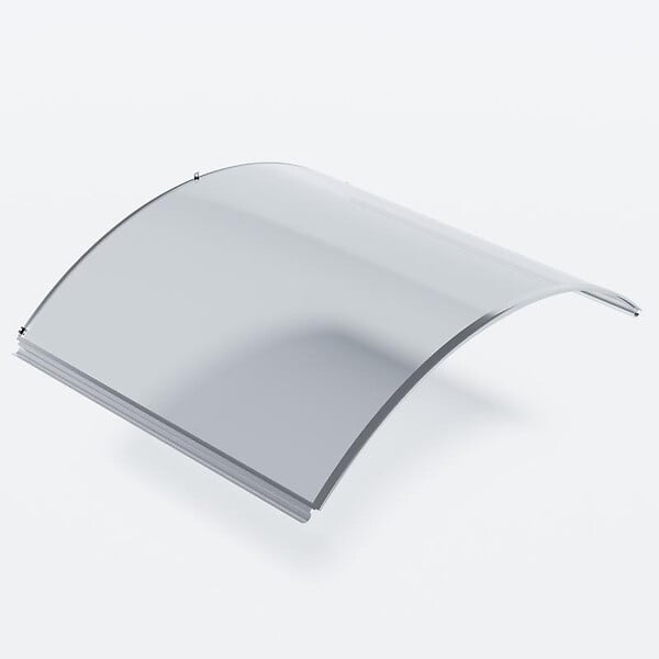 MCCOVER - Auvent de porte Marquise Marine haute résistance – Livraison offerte - stucture - Aluminium, L.- 120 cm, Profondeur totale - 90 cm - large