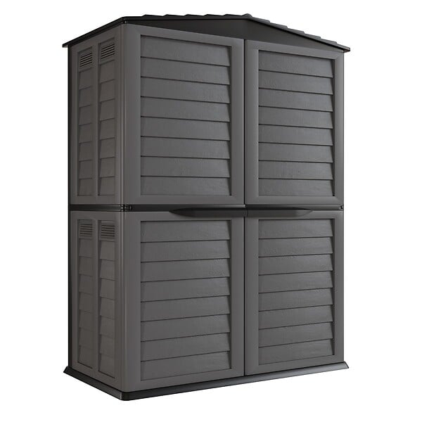 INTEC - Abri de Jardin Extérieur 151x83xH200cm Gris Anthracite - Cabanon de jardin Plancher Rangement Outils & Mobilier de Jardin - large