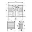 TIMBELA - Abri de jardin en bois - Stockage extérieur l239xL142xH200cm/2.63 m2 - Petit abri à outils, Local à vélos - TIMBELA M310 C - vignette