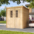 TIMBELA - Abri de jardin en bois - Stockage extérieur l204xL204xH200 cm/3.53 m2 - M309C - vignette