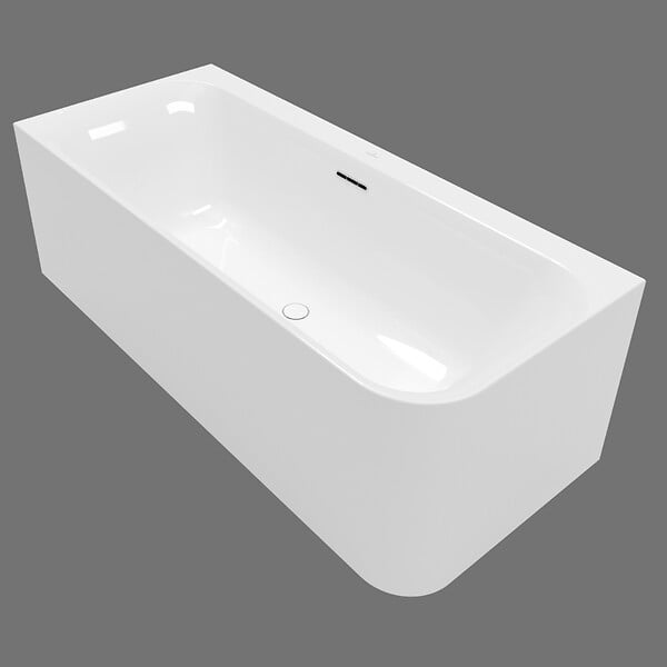 VILLEROY ET BOCH - Villeroy & Boch Loop & Friends Baignoire murale pour installation en angle à gauche SQUARE 1800 x 800 mm Blanc - large