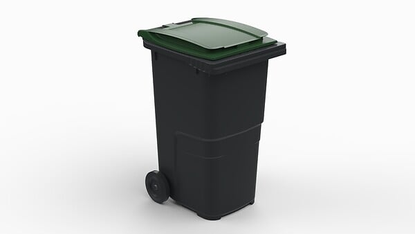 SULO - Poubelle à roulettes 240L - Anthracite et vert - large