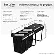 TECTAKE - Poubelle de tri  ASHLYN 30 L avec 3 compartiments noir - vignette