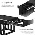 TECTAKE - Poubelle de tri système de collecte spacieux rails télescopiques 3 bacs séparés noir 35 x 48 x 35 cm - vignette