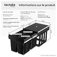 TECTAKE - Poubelle de tri système de collecte spacieux rails télescopiques 3 bacs séparés noir 35 x 48 x 35 cm - vignette