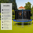 TECTAKE - Trampoline JUMPY avec filet de sécurité noir/bleu - vignette