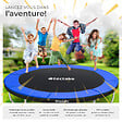 TECTAKE - Trampoline JUMPY avec filet de sécurité noir/bleu - vignette