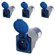 ZENITECH - Lot de 4 adaptateurs compact sans câble femelle 16A 2P+T en mâle CEE17 pour camping, nautisme - Zenitech - vignette