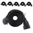 ZENITECH - Lot de 6 prolongateurs 16A 2P+T HO5VV-F 3G1,5mm² - noir 3m - Zenitech - vignette