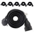 ZENITECH - Lot de 6 prolongateurs 16A 2P+T HO5VV-F 3G1,5mm² - noir 10m - Zenitech - vignette