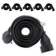 ZENITECH - Lot de 6 prolongateurs 16A 2P+T HO5VV-F 3G1,5mm² - noir 5m - Zenitech - vignette