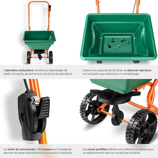 TECTAKE - Epandeur 25 L vert - large